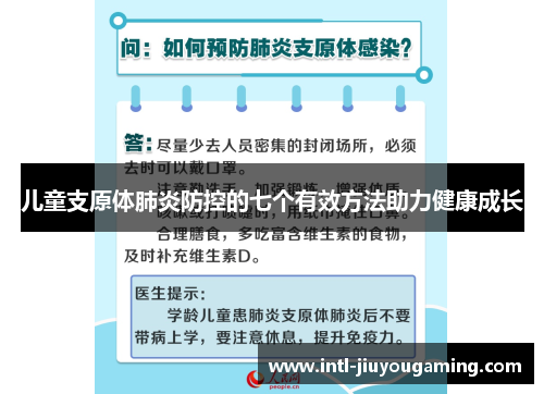 儿童支原体肺炎防控的七个有效方法助力健康成长